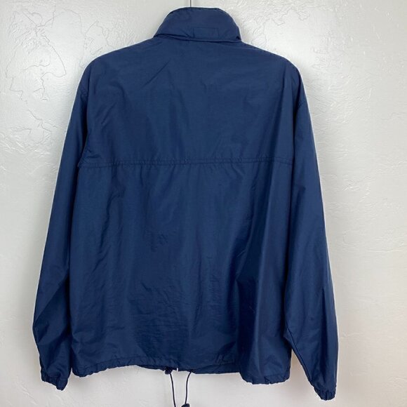 L.L. Bean Vintage Full Zip Windbreaker Navy Teal Men's Large Tall - Picture 7 of 7